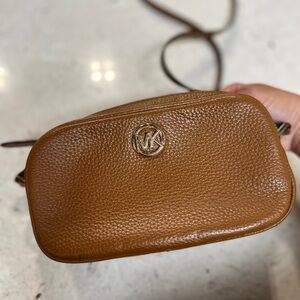 Michael Kors Tan Pebbled Leather Crossbody Bag